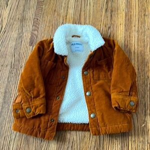 Sherpa Corduroy Toddler Boys Jacket EUC